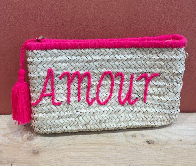 POCHETTE "AMOUR" ROSE