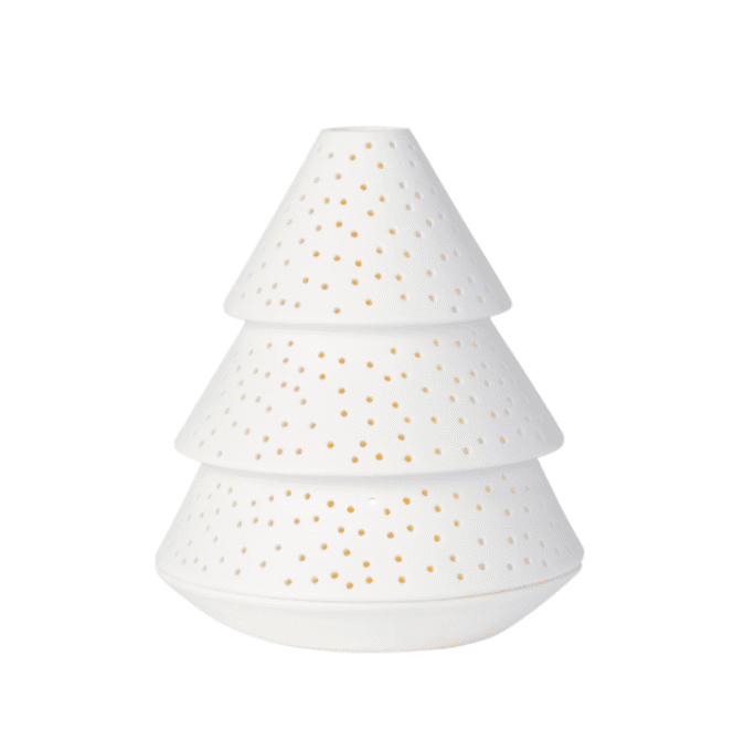 PETIT SAPIN PHOTOPHORE EN PORCELAINE