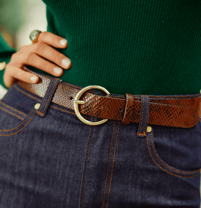 CEINTURE CUIR DIXONS S - CAMEL