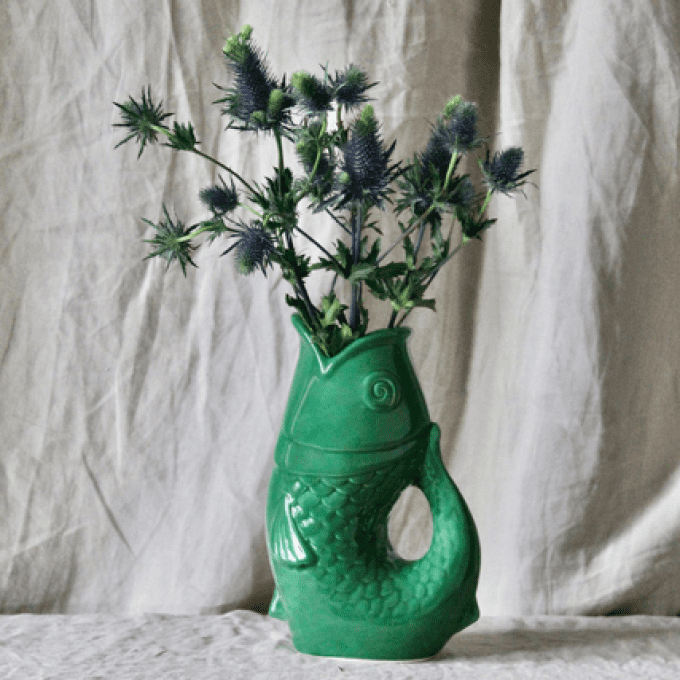 VASE POISSON CÉRAMIQUE GM VERT