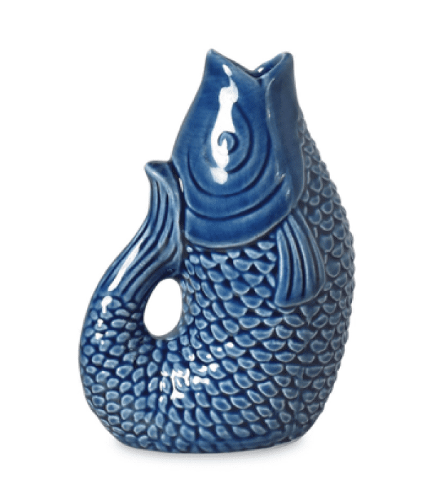 VASE POISSON PM CÉRAMIQUE BLEU