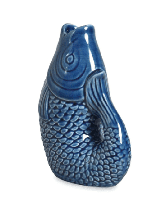 VASE POISSON PM CÉRAMIQUE BLEU