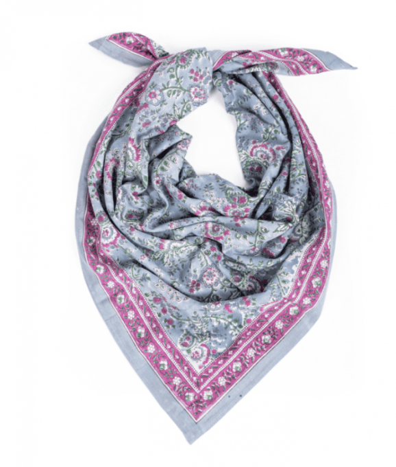 GRAND FOULARD INDIEN - CAPRI NUAGE