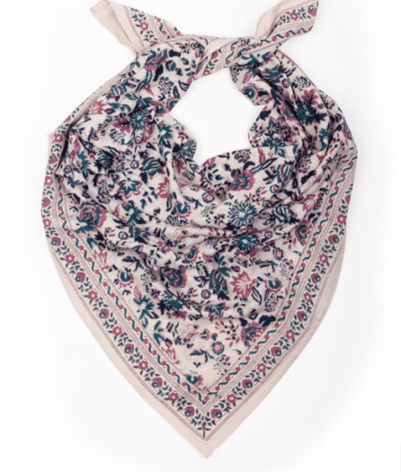 GRAND FOULARD INDIEN - GOA MYRTILLE