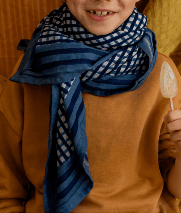 GRAND FOULARD VICHY - TARA BRUME