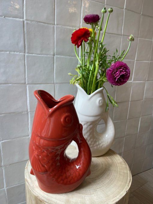 VASE POISSON GM CÉRAMIQUE TERRACOTTA