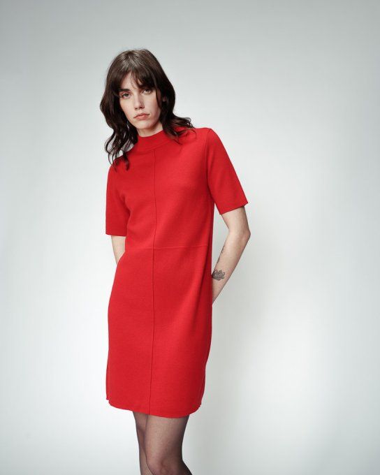 ROBE COURTE ROUGE OCTOBRE