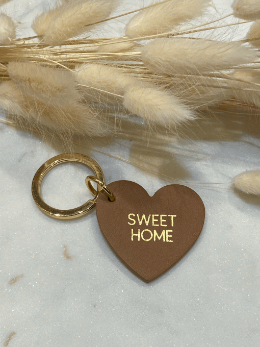 PORTE CLÉ COEUR "SWEET HOME"