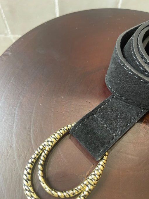 CEINTURE CUIR  ÉNOLA - NOIR