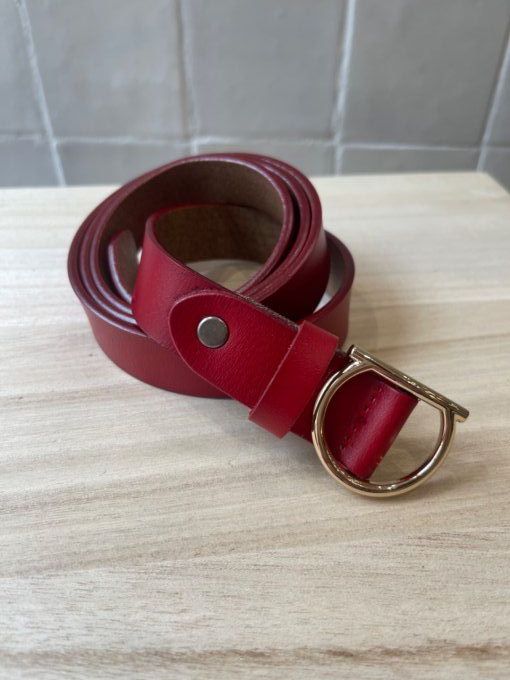 CEINTURE CUIR EDNA - WINE